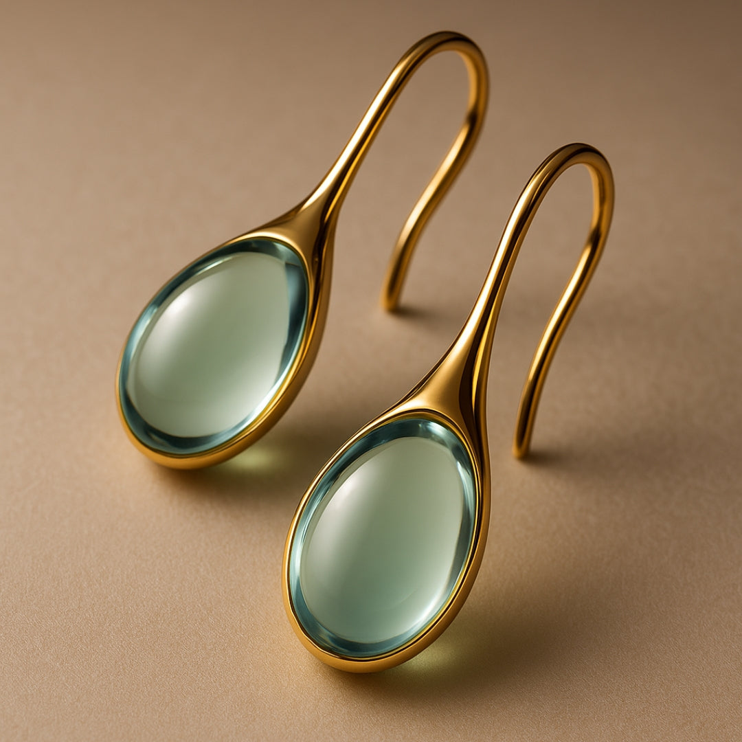 Brincos de Cristal em Ouro e Prata
