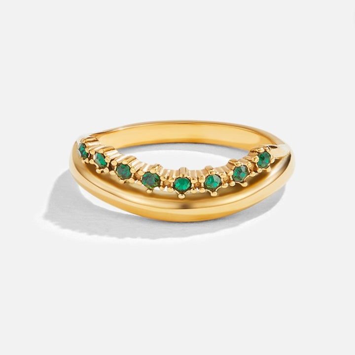 Anel Camada Esmeralda de Salgueiro