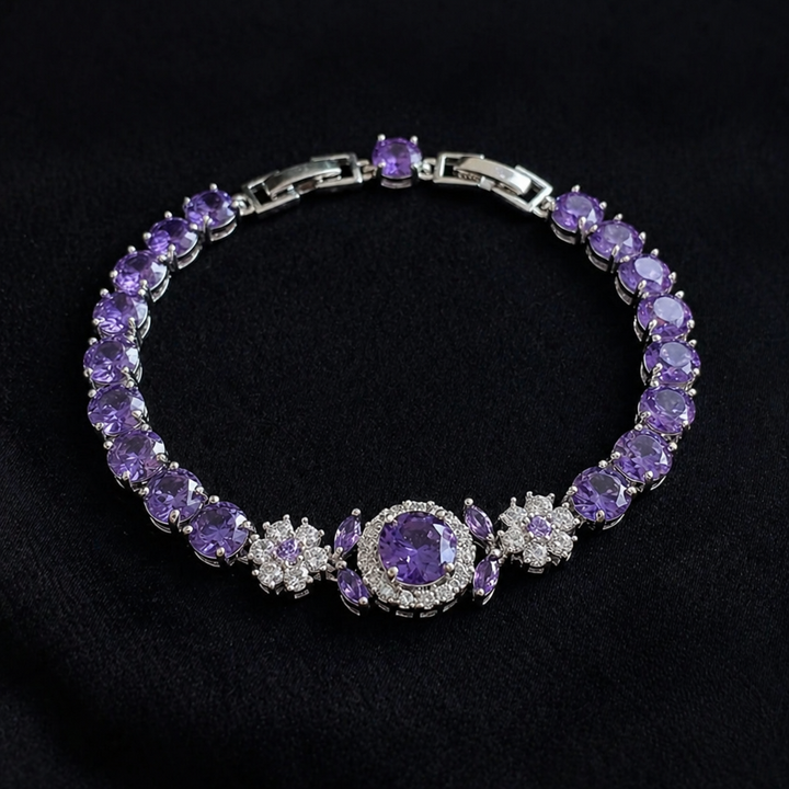 Pulseira Elegante de Ouro Branco