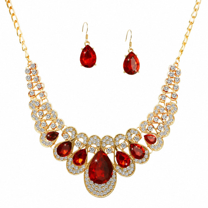 Conjunto de Joias Crimselle Ouro Sofisticado