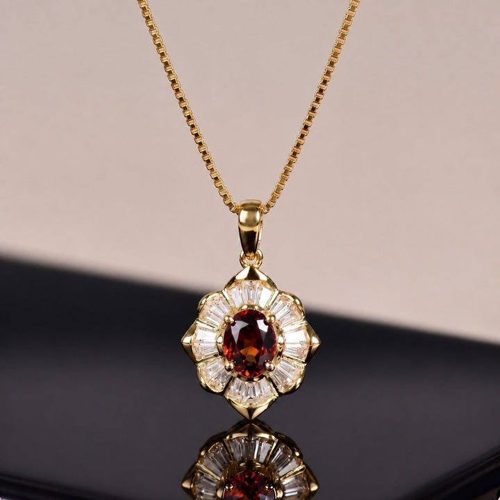 Colar Sophisticado de Ouro Carmesim