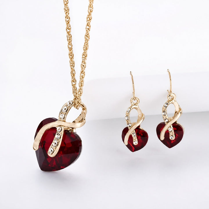 Conjunto de Joias Elegante em Ouro Vermelho