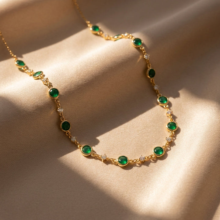 Colar de Cadeia Esmeralda Mayfair
