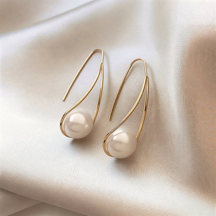Brincos Elegantes de Pérola Mística