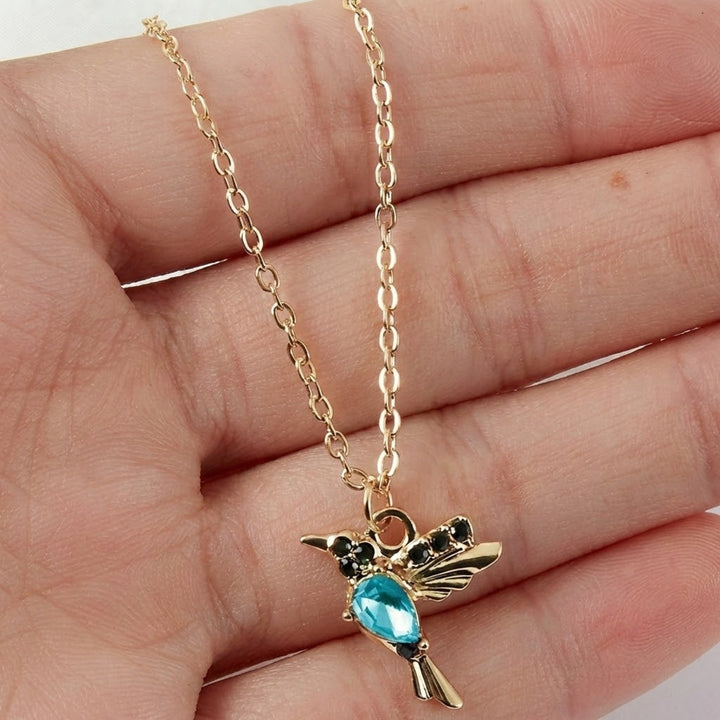 Colar Magnífico de Beija-flor de Cristal